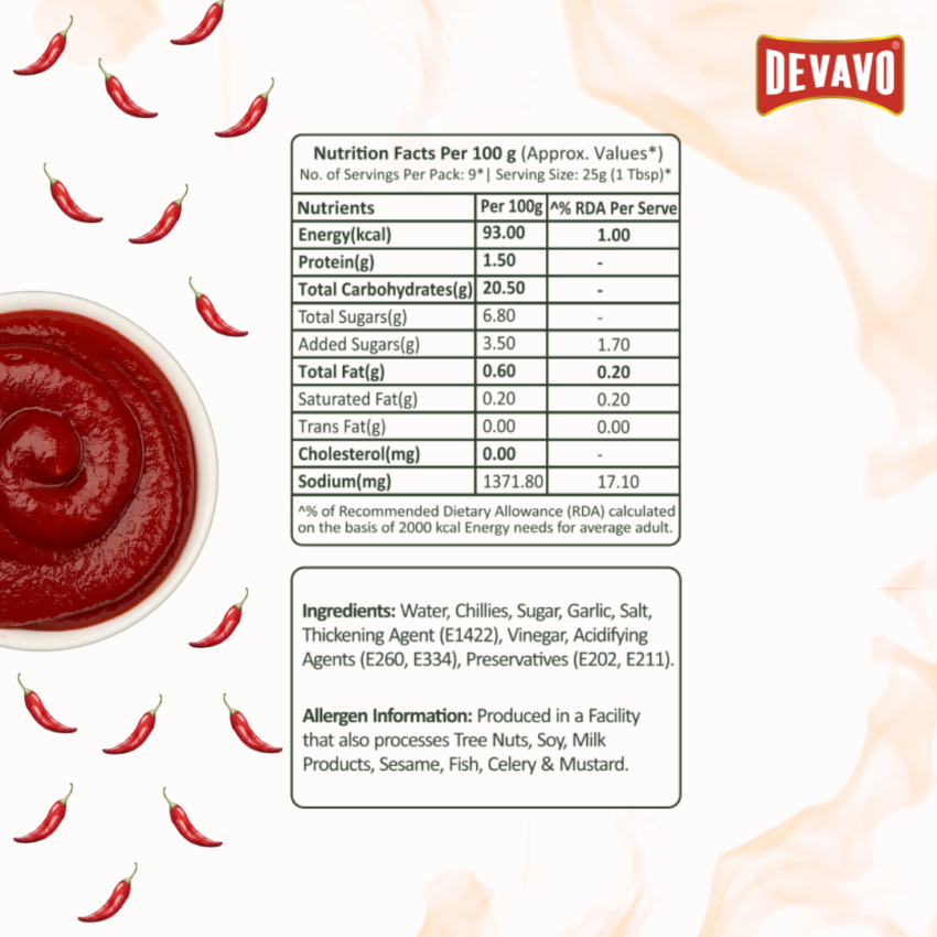 Devavo Sriracha Hot Chilli Sauce - Image 4
